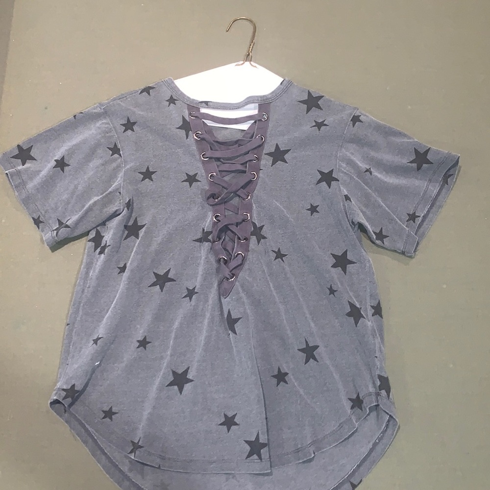 Lace up star shirt